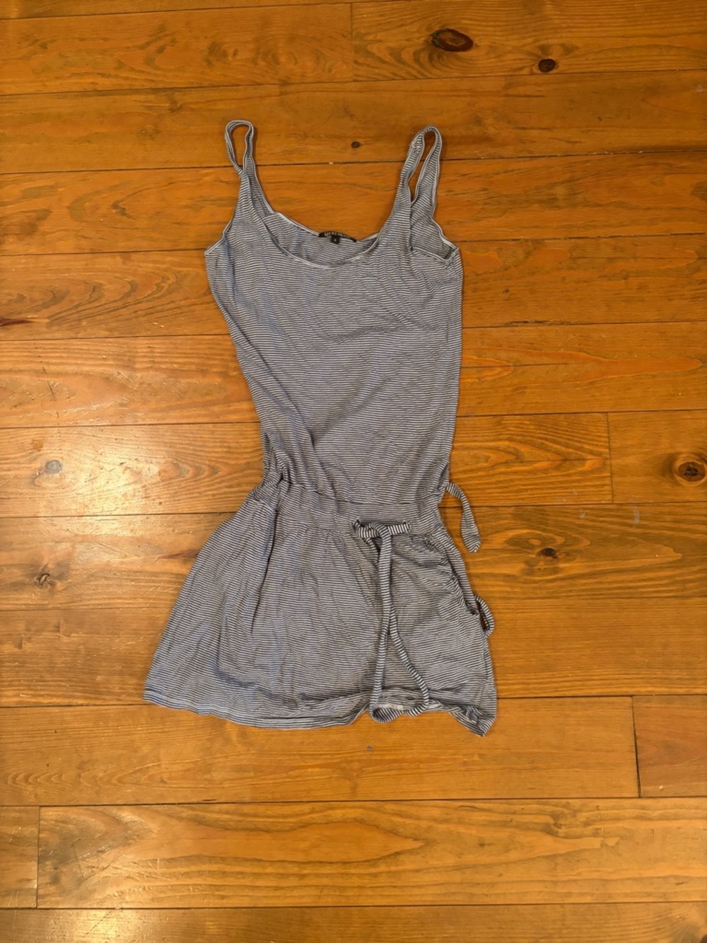 Lucky Brand Navy and White Striped Sleeveless Dress